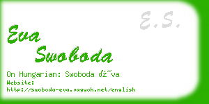 eva swoboda business card